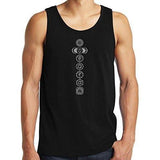 Mens 7 Chakras Cotton Tank Top Shirt - Yoga Clothing for You - 1