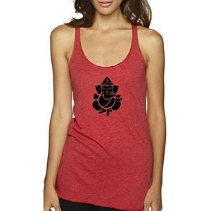 Womens Shadow Ganesha Racerback Tank Top - Yoga Clothing for You - 7