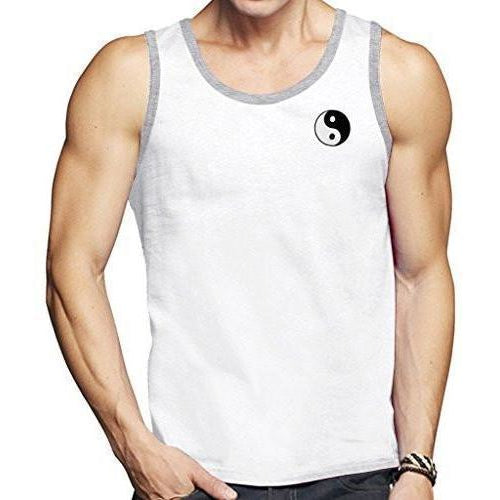Mens Yin Yang Patch Tank Top - Pocket Print - Yoga Clothing for You - 1