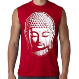 Mens Big Buddha Head Sleeveless Muscle Tee Shirt - Yoga Clothing for You - 2