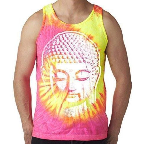 Mens Big Buddha Head Tank Top - Yoga Clothing for You - 1