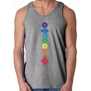 Mens Floral 7 Chakras Tank Top - Yoga Clothing for You - 13