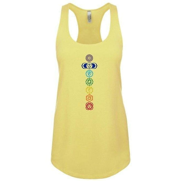 Womens 7 Chakras Racer-back Tank Top - Yoga Clothing for You - 1
