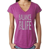 Womens "Balance" V-neck Yoga Tee Shirt - Yoga Clothing for You - 5
