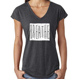 Womens "Breathe" V-neck Yoga Tee Shirt - Yoga Clothing for You - 3
