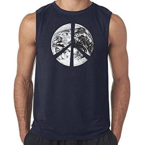 Mens "Peace Earth" Muscle Tee Shirt - Yoga Clothing for You - 4
