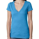Womens Lightweight Deep V-neck Tee Shirt - Yoga Clothing for You - 16
