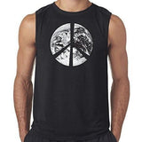 Mens "Peace Earth" Muscle Tee Shirt - Yoga Clothing for You