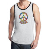 Mens Funky 70s Peace Sign Tank Top - Yoga Clothing for You - 4