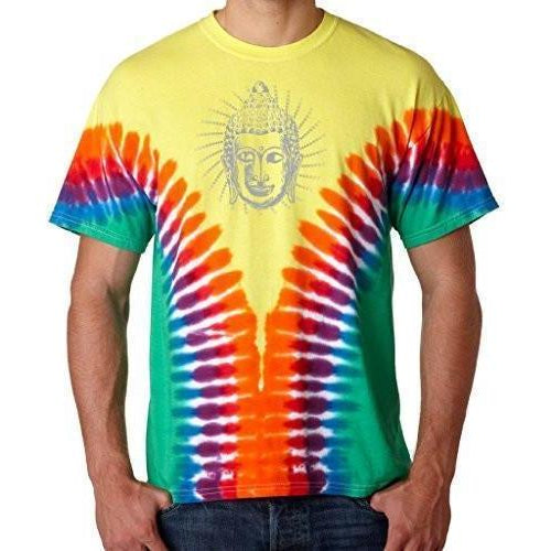 Mens Iconic Buddha V-Dye Tee Shirt - Yoga Clothing for You - 1