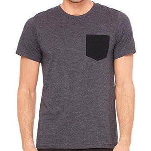 Mens Contrasting Color Pocket Tee Shirt - Yoga Clothing for You - 4