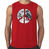 Mens "Peace Earth" Muscle Tee Shirt - Yoga Clothing for You - 5