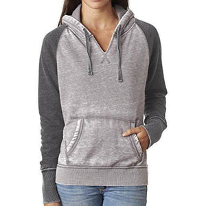 Womens Acid Wash Burnout Hoodie - Yoga Clothing for You - 1