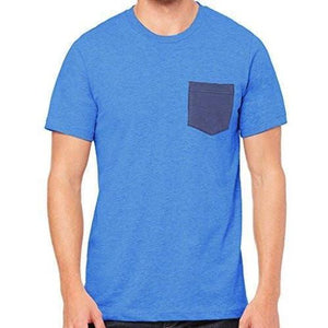 Mens Contrasting Color Pocket Tee Shirt - Yoga Clothing for You - 2
