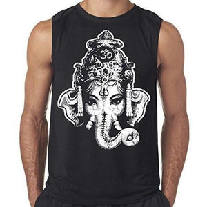 Mens "Ganesha" Muscle Tee Shirt - Yoga Clothing for You