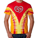 Mens OM Heart V-Dye Tee Shirt - Yoga Clothing for You - 2