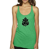 Womens Shadow Ganesha Racerback Tank Top - Yoga Clothing for You - 1