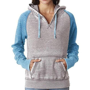 Womens Acid Wash Burnout Hoodie - Yoga Clothing for You - 2
