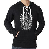 Mens Ganesha Lace Hoodie Tee - Yoga Clothing for You - 1