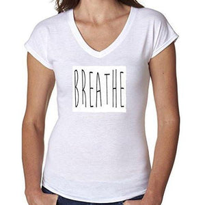 Womens "Breathe" V-neck Yoga Tee Shirt - Yoga Clothing for You - 6