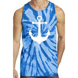 Mens Anchor Tie Dye Tank Top - Yoga Clothing for You - 7