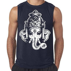 Mens "Ganesha" Muscle Tee Shirt - Yoga Clothing for You - 4