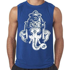 Mens "Ganesha" Muscle Tee Shirt - Yoga Clothing for You - 6