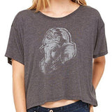 Womens Ganesha Profile Boxy Yoga Tee Shirt - Yoga Clothing for You - 2
