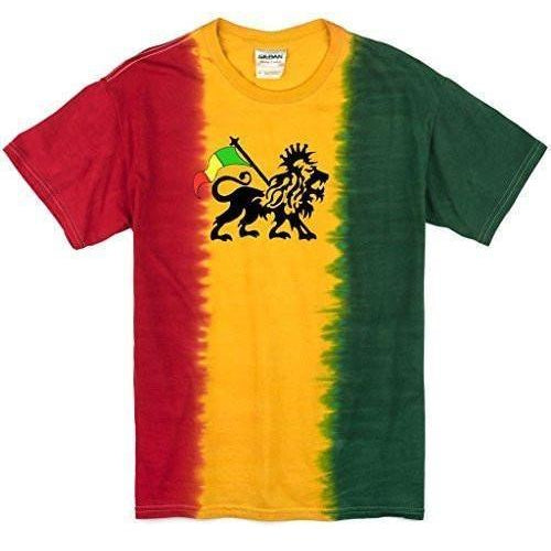 Mens Rasta Print Tie Dye T-Shirt - Yoga Clothing for You