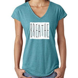 Womens "Breathe" V-neck Yoga Tee Shirt - Yoga Clothing for You - 4