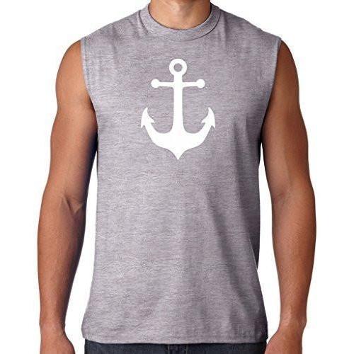 Mens Anchor Muscle Tee Shirt - Yoga Clothing for You - 2