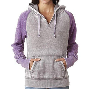Womens Acid Wash Burnout Hoodie - Yoga Clothing for You - 3