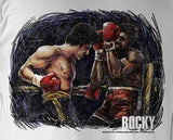 Rocky T-Shirt VS Apollo Painting White Tee - Yoga Clothing for You