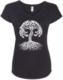 Yoga Clothing For You Women's Celtic Tree of Life V-neck Tee - Yoga Clothing for You