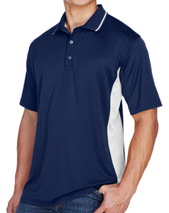 White Ford Oval Two Tone Polo Pocket Print - Yoga Clothing for You