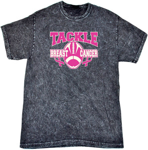 Breast Cancer T-shirt Tackle Cancer Mineral Washed Tie Dye Tee - Yoga Clothing for You