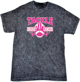 Breast Cancer T-shirt Tackle Cancer Mineral Washed Tie Dye Tee - Yoga Clothing for You