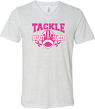 Breast Cancer T-shirt Tackle Cancer Tri Blend V-Neck - Yoga Clothing for You