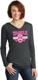 Ladies Breast Cancer T-shirt Tackle Cancer Tri Blend Hoodie - Yoga Clothing for You