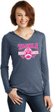 Ladies Breast Cancer T-shirt Tackle Cancer Tri Blend Hoodie - Yoga Clothing for You