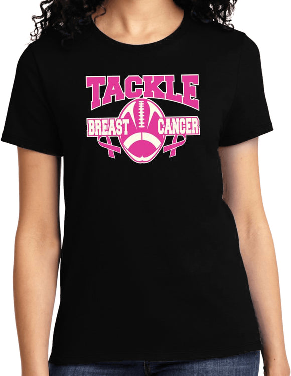 Ladies Breast Cancer T-shirt Tackle Cancer Tee - Yoga Clothing for You