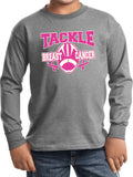 Kids Breast Cancer T-shirt Tackle Cancer Youth Long Sleeve - Yoga Clothing for You