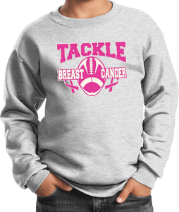 Kids Breast Cancer Sweatshirt Tackle Cancer - Yoga Clothing for You