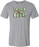 Halloween T-shirt Trick or Beer Tri Blend Tee - Yoga Clothing for You
