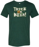 Halloween T-shirt Trick or Beer Tri Blend Tee - Yoga Clothing for You
