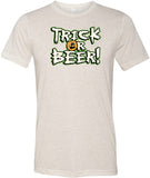 Halloween T-shirt Trick or Beer Tri Blend Tee - Yoga Clothing for You