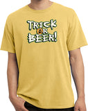 Halloween T-shirt Trick or Beer Pigment Dyed Tee - Yoga Clothing for You