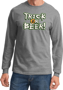 Halloween T-shirt Trick or Beer Long Sleeve - Yoga Clothing for You