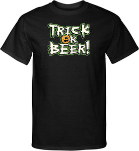 Halloween T-shirt Trick or Beer Tall Tee - Yoga Clothing for You