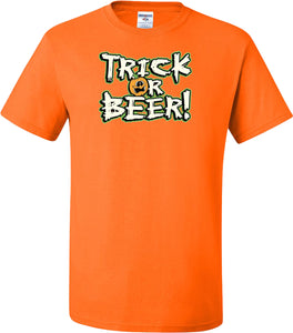 Halloween T-shirt Trick or Beer Tall Tee - Yoga Clothing for You